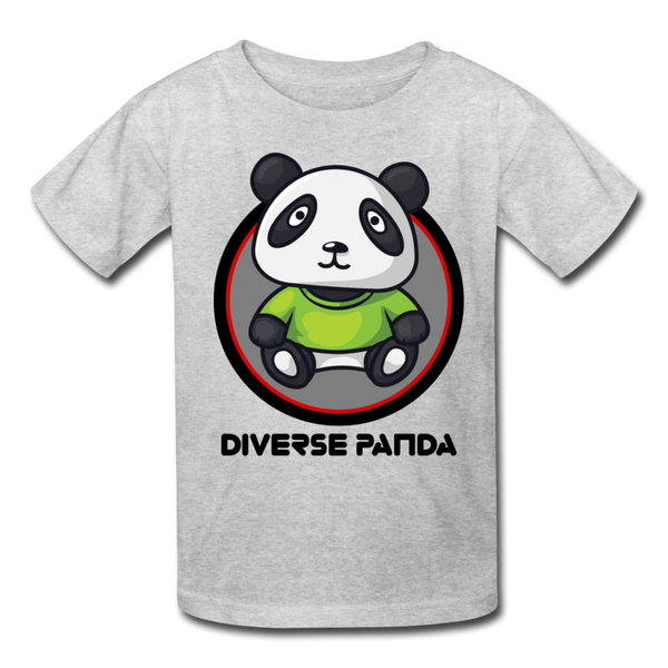 Original Diverse Panda Kids' T-Shirt - heather gray