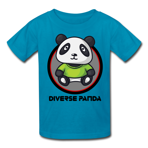 Original Diverse Panda Kids' T-Shirt - turquoise