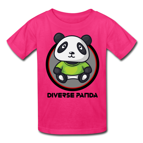 Original Diverse Panda Kids' T-Shirt - fuchsia