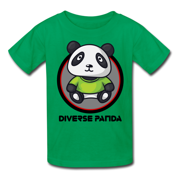 Original Diverse Panda Kids' T-Shirt - kelly green