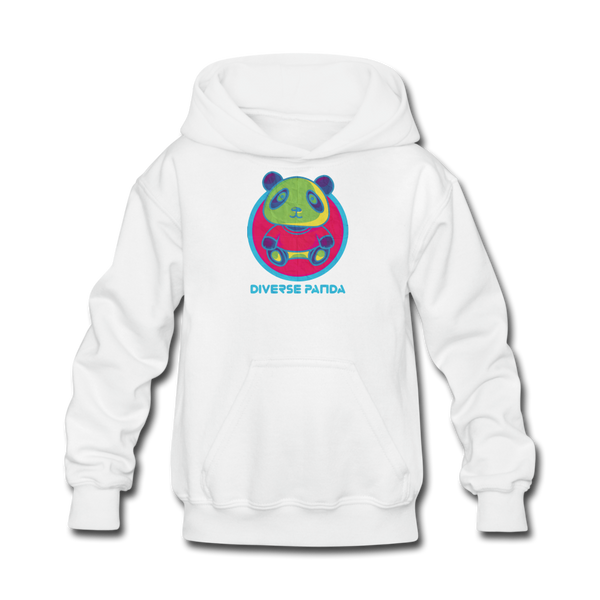 Diverse Panda Funky Mitchell Themed Kids' Hoodie For Girls - white