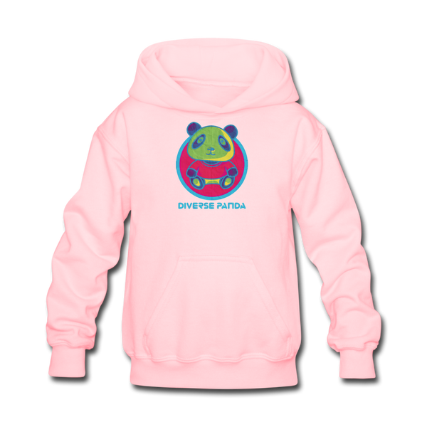 Diverse Panda Funky Mitchell Themed Kids' Hoodie For Girls - pink