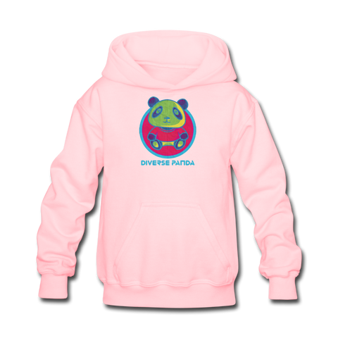 Diverse Panda Funky Mitchell Themed Kids' Hoodie For Girls - pink