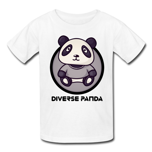 Diverse Panda Sephia Themed Kids' T-Shirt - white