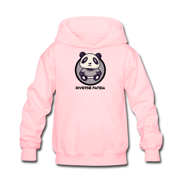 Diverse Panda Sephia Themed Kids' Hoodie - pink