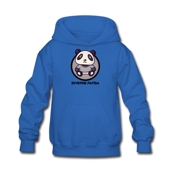 Diverse Panda Sephia Themed Kids' Hoodie - royal blue