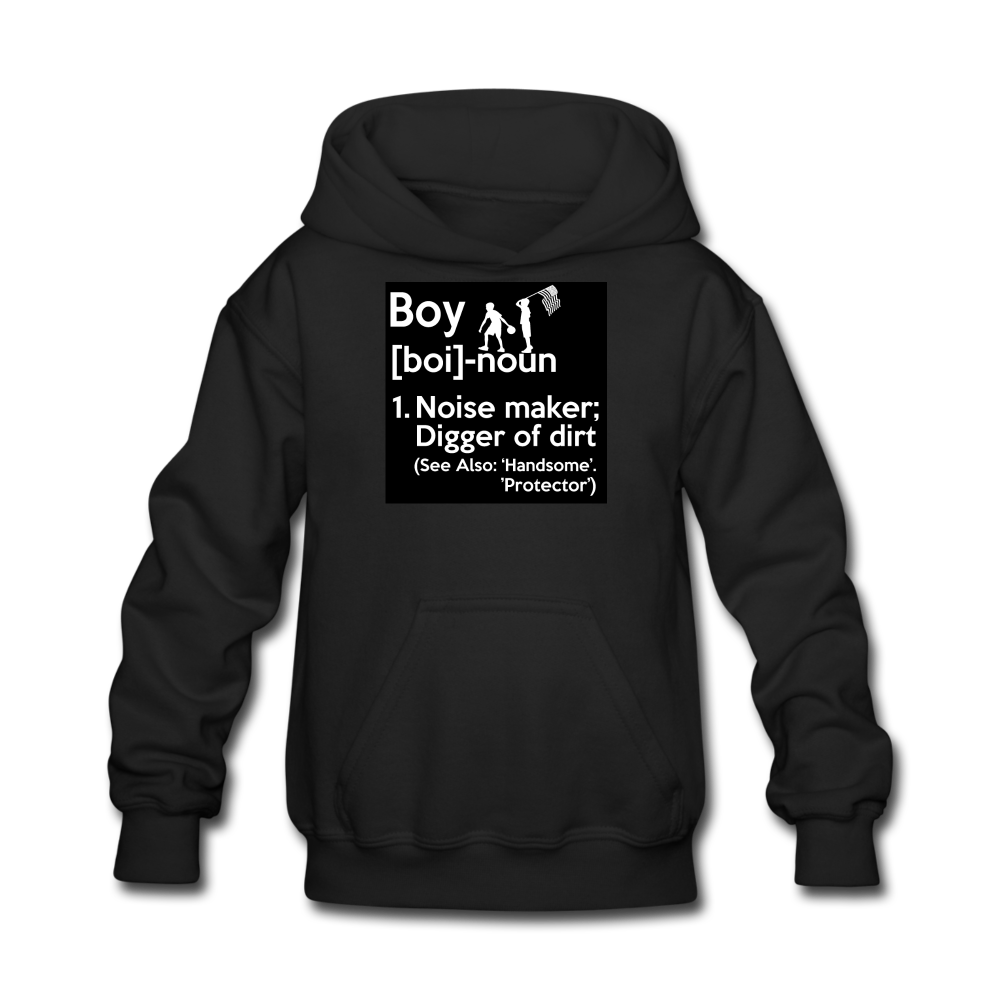 Boy Definition Kids' Hoodie - black