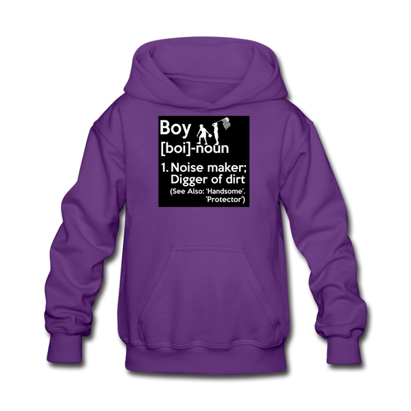 Boy Definition Kids' Hoodie - purple