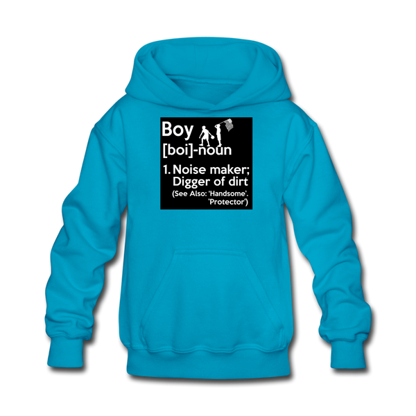 Boy Definition Kids' Hoodie - turquoise