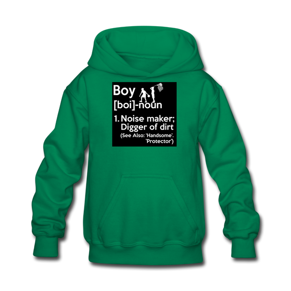 Boy Definition Kids' Hoodie - kelly green