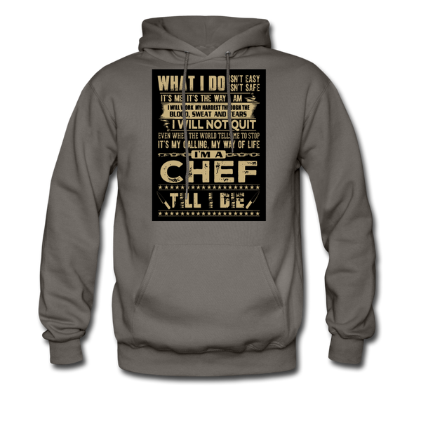 Chef Men's Hoodie - asphalt gray