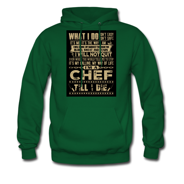 Chef Men's Hoodie - forest green