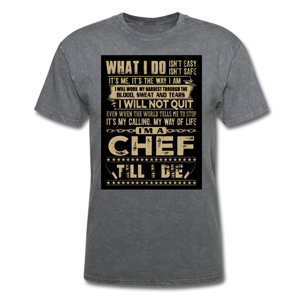 Chef Men's T-Shirt - mineral charcoal gray