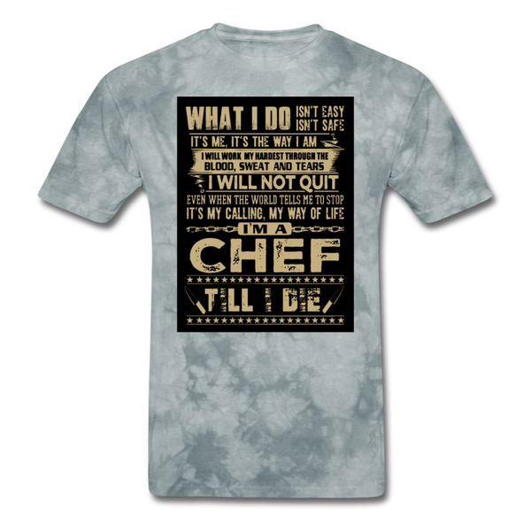 Chef Men's T-Shirt - grey tie dye