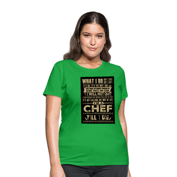 Chef Women's T-Shirt - bright green