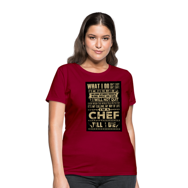 Chef Women's T-Shirt - dark red