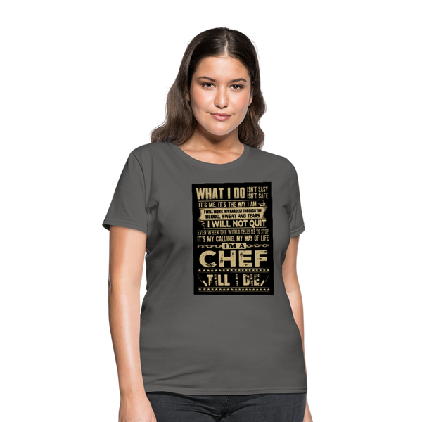 Chef Women's T-Shirt - charcoal