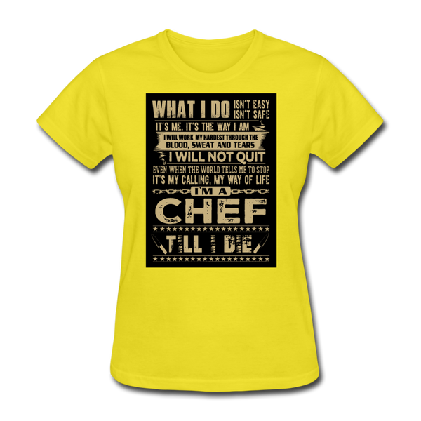 Chef Women's T-Shirt - yellow