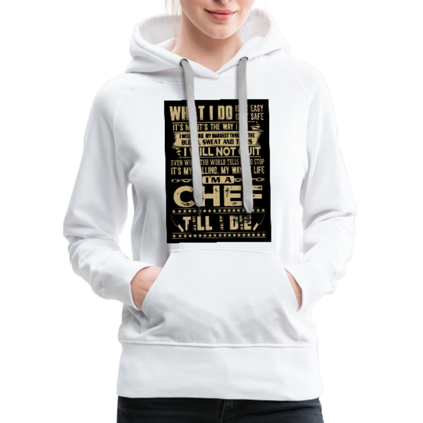 Chef Women’s Premium Hoodie - white