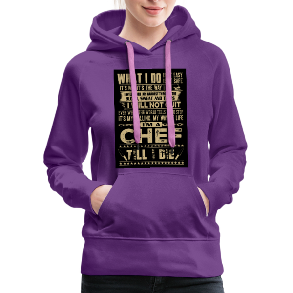 Chef Women’s Premium Hoodie - purple