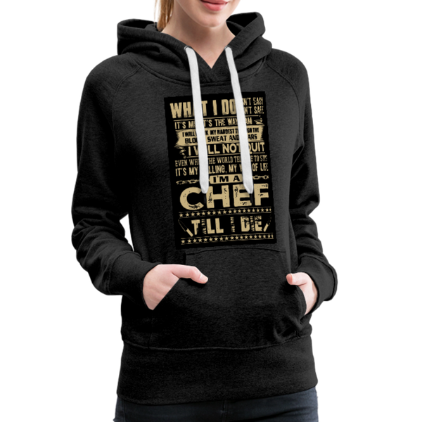 Chef Women’s Premium Hoodie - charcoal gray