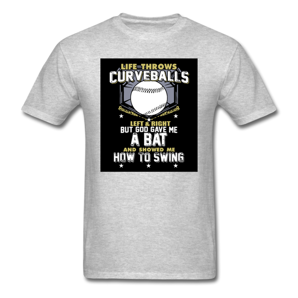 Life Throws Curve-balls Shirt Men's T-Shirt - heather gray