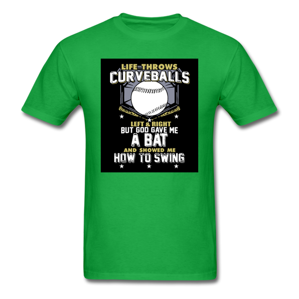 Life Throws Curve-balls Shirt Men's T-Shirt - bright green