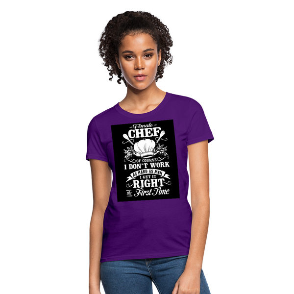 Female Chef Women's T-Shirt - purple