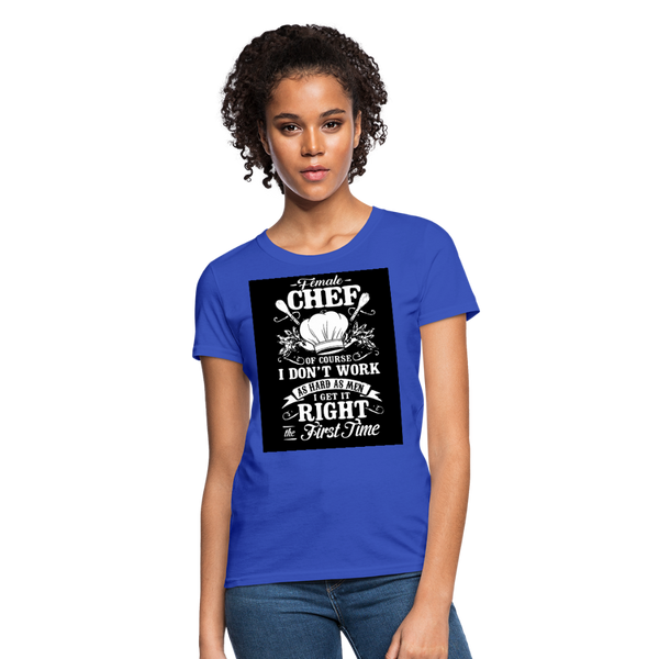 Female Chef Women's T-Shirt - royal blue