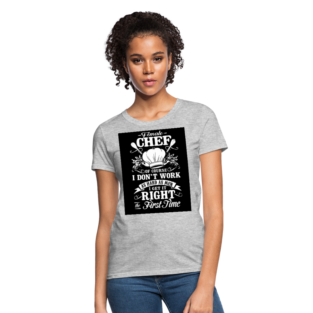 Female Chef Women's T-Shirt - heather gray