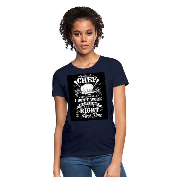 Female Chef Women's T-Shirt - navy