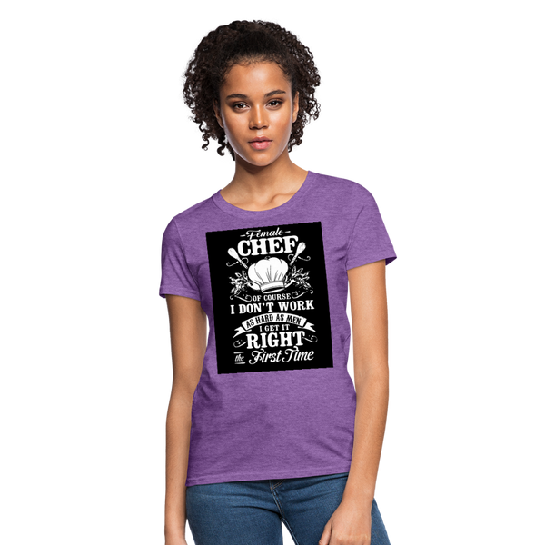 Female Chef Women's T-Shirt - purple heather