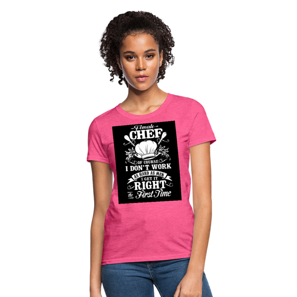 Female Chef Women's T-Shirt - heather pink