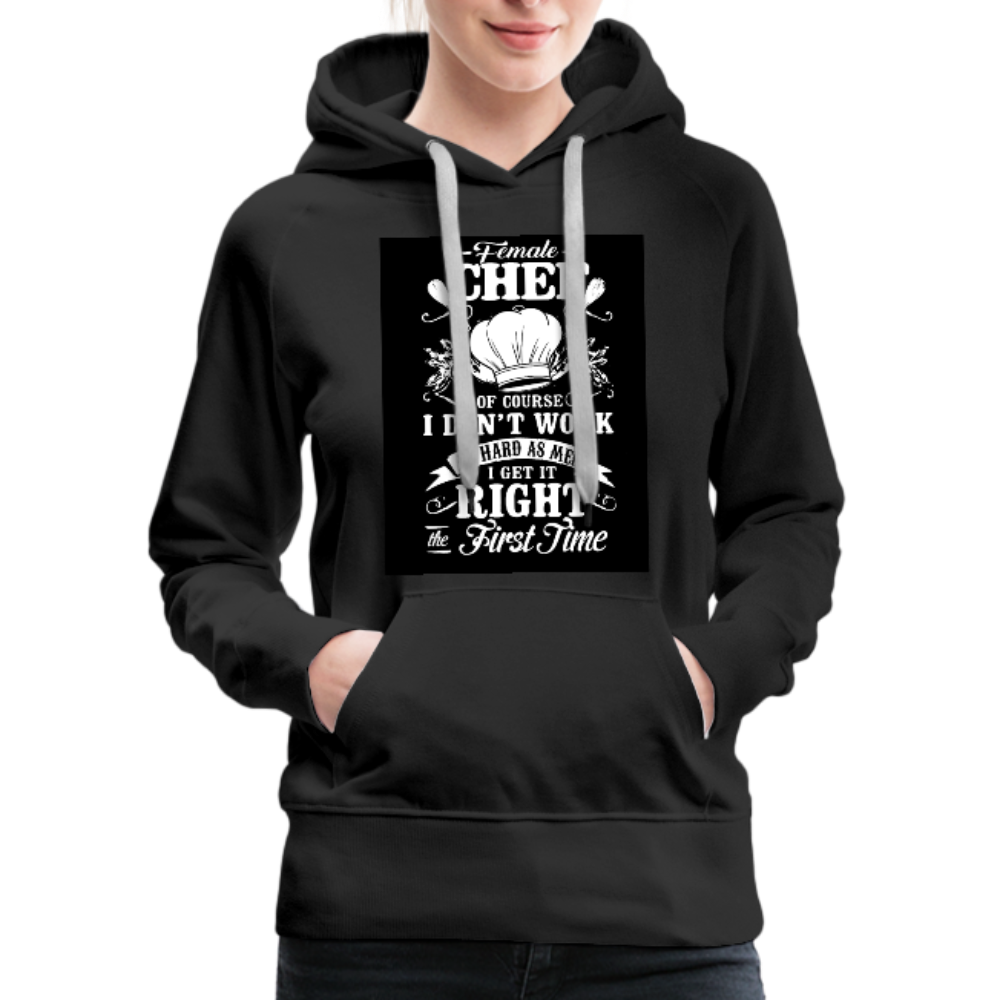 Female Chef Women’s Premium Hoodie - black