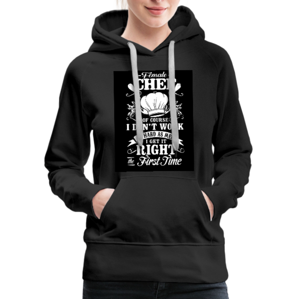 Female Chef Women’s Premium Hoodie - black