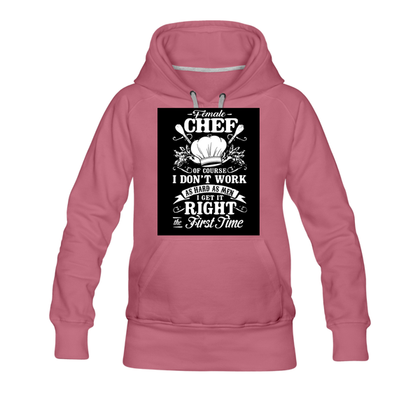 Female Chef Women’s Premium Hoodie - mauve