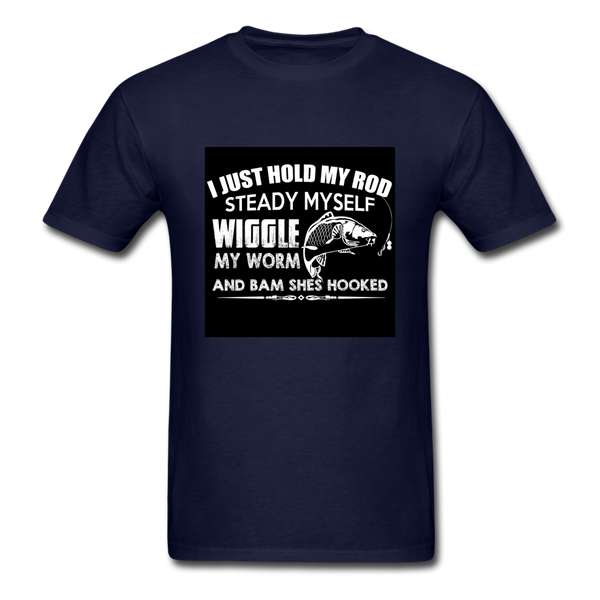 I Just Hold My Rod Steady Myself Men's T-Shirt - navy