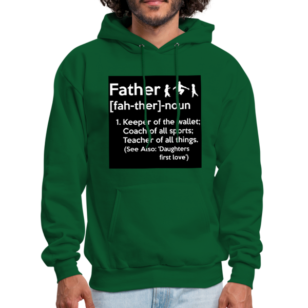 Father Definition Men's Hoodie - forest green