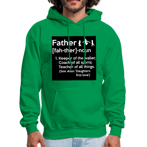 Father Definition Men's Hoodie - kelly green