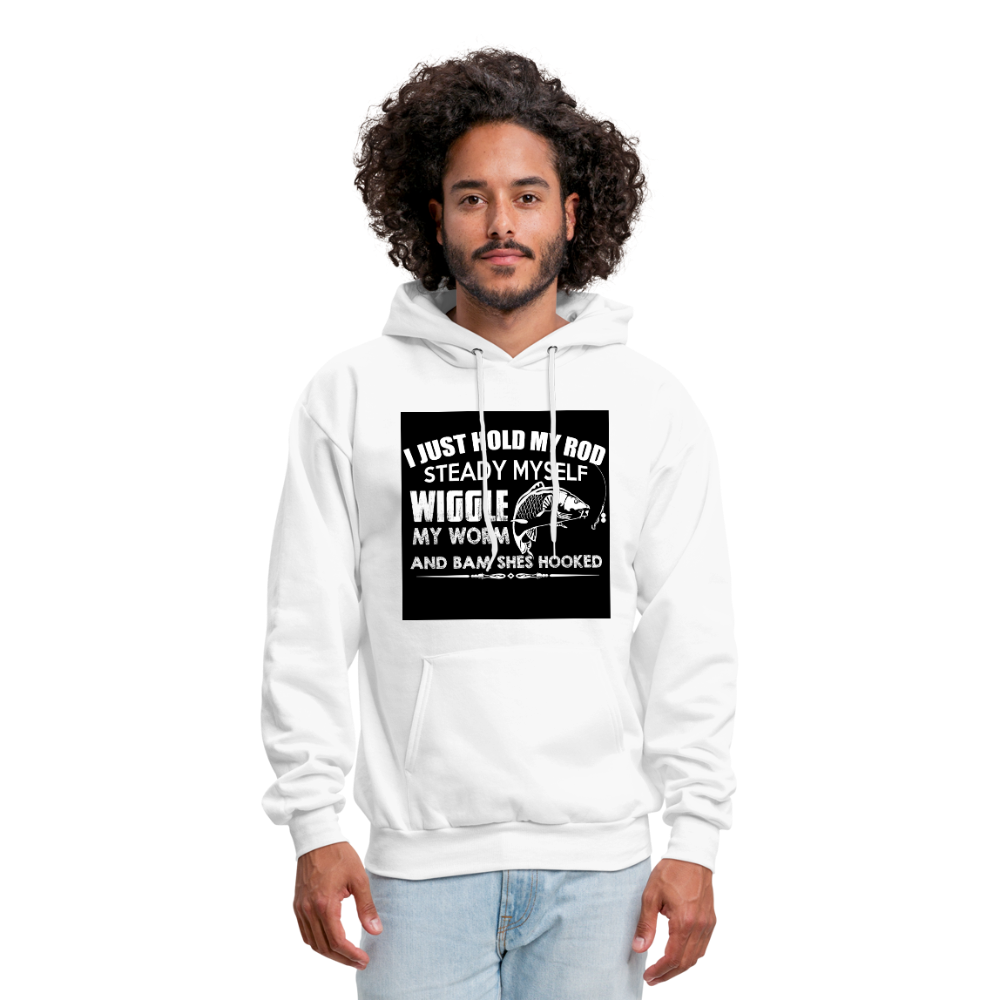 I Just Hold My Rod Men's Hoodie - white