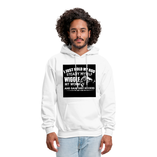 I Just Hold My Rod Men's Hoodie - white