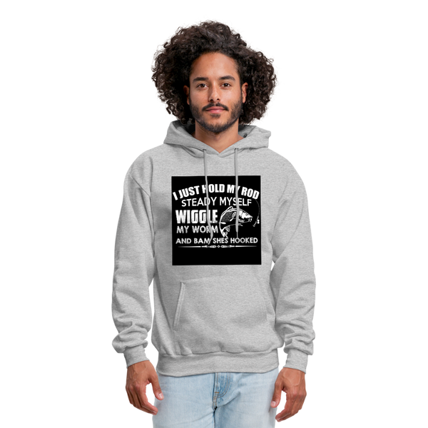 I Just Hold My Rod Men's Hoodie - heather gray