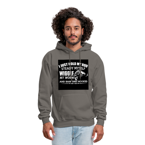 I Just Hold My Rod Men's Hoodie - asphalt gray