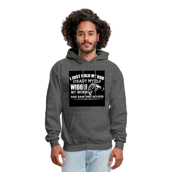 I Just Hold My Rod Men's Hoodie - charcoal gray