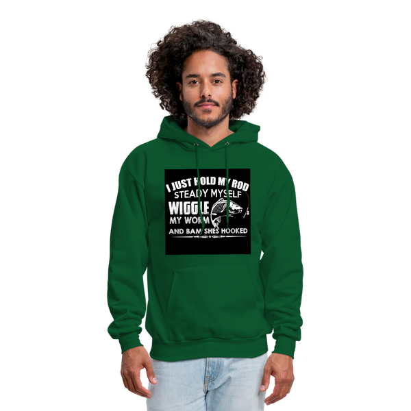 I Just Hold My Rod Men's Hoodie - forest green