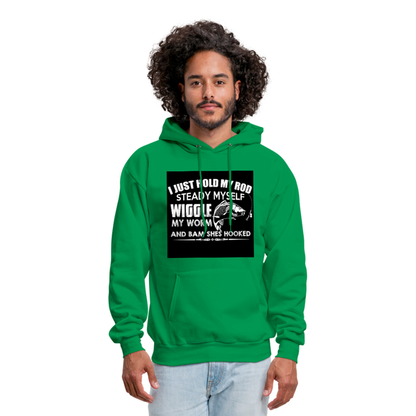 I Just Hold My Rod Men's Hoodie - kelly green