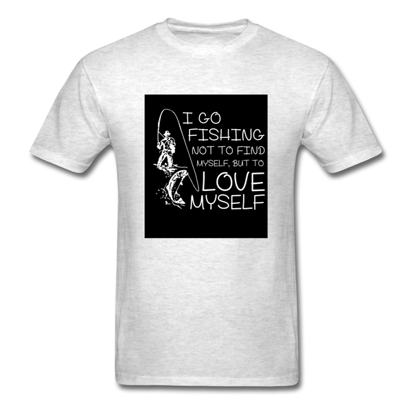 I Go Fishing Not To Find Myself But To Love Myself Men's T-Shirt - light heather gray