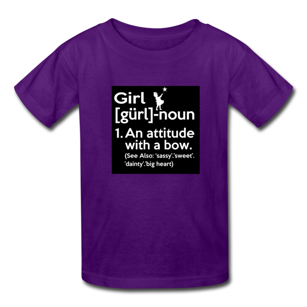 Girl Definition Kids' T-Shirt For Girls - purple