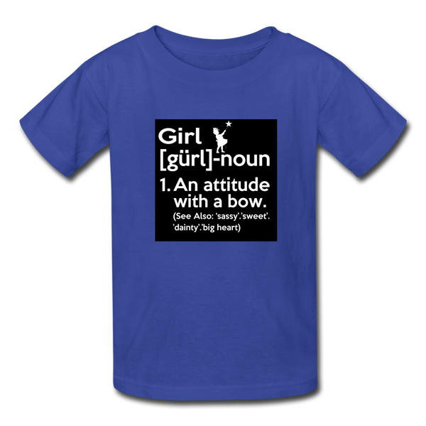 Girl Definition Kids' T-Shirt For Girls - royal blue