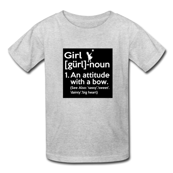 Girl Definition Kids' T-Shirt For Girls - heather gray